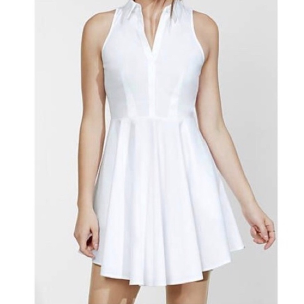 Express white collared dress